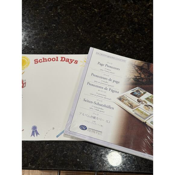 Creative Memories School Days 12x12 original size set 15 pgs W/pg Protectors NEW - Picture 1 of 3